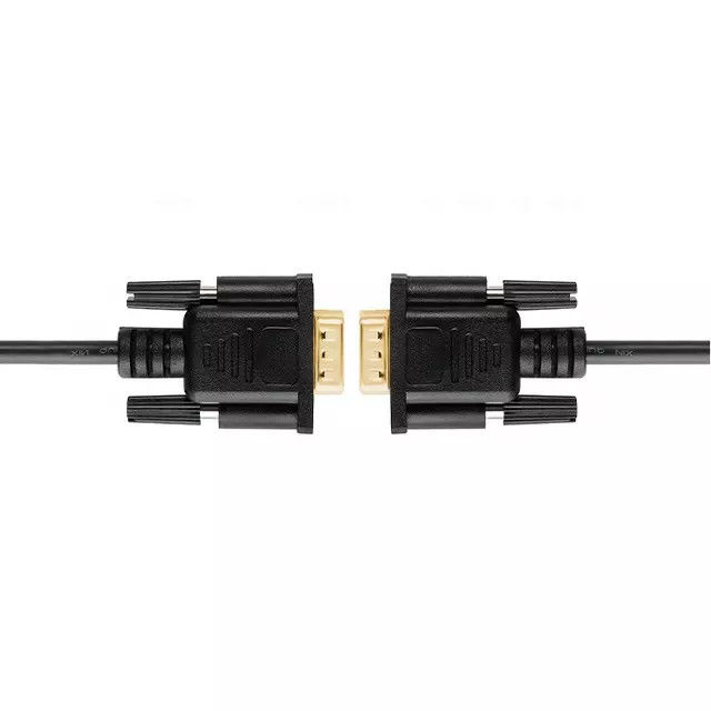 RS232 DB9 9-poliges serielles Kabel Stecker zu Stecker Videodatenübertragung vergoldet