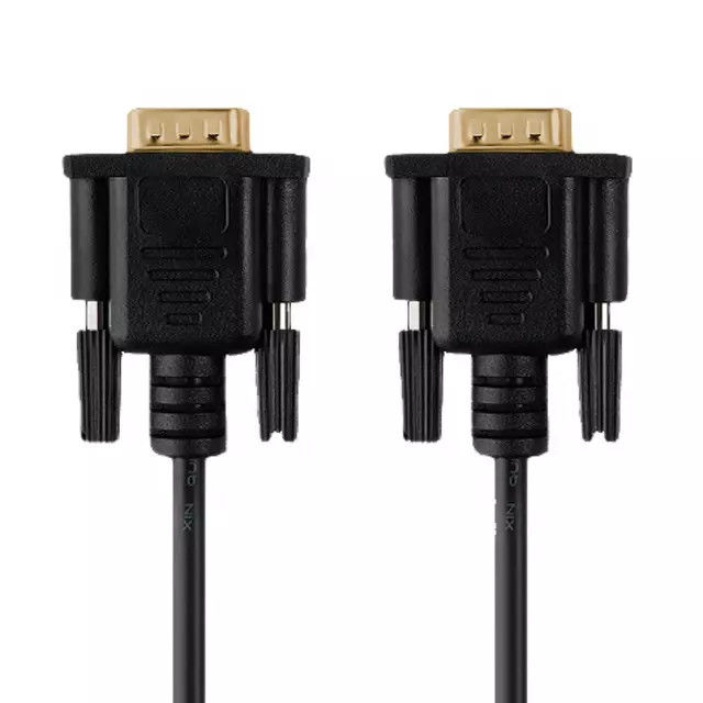 RS232 DB9 9-poliges serielles Kabel Stecker zu Stecker Videodatenübertragung vergoldet