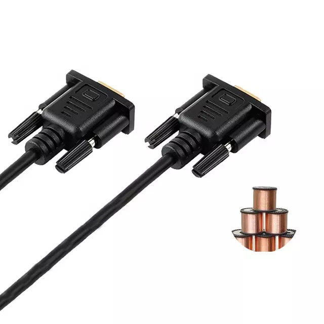 RS232 DB9 9-poliges serielles Kabel Stecker zu Stecker Videodatenübertragung vergoldet