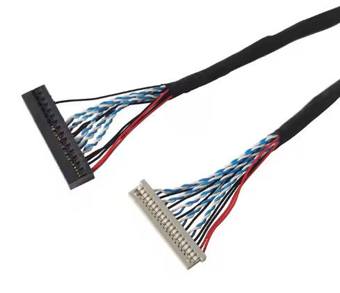 100% Test 1,25 mm 2,0 mm Pitch 20 30 40 Pin Connector LVDS abgeschirmter Draht LCD-Display Kabelmontage