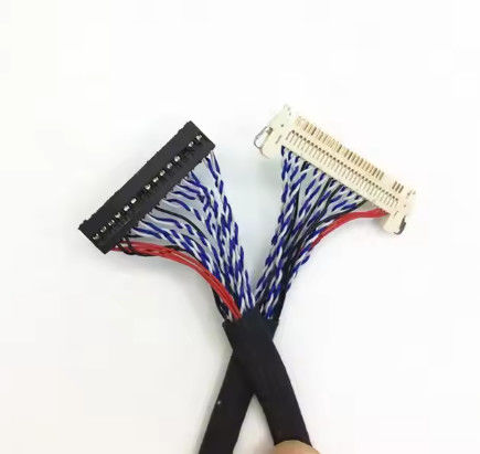 100% Test 1,25 mm 2,0 mm Pitch 20 30 40 Pin Connector LVDS abgeschirmter Draht LCD-Display Kabelmontage