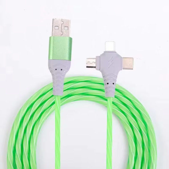 Warmverkauf Fabrikpreis 3 in 1 USB-Kabel zum Beleuchten in der Nacht und Datum Übertragung leuchtende Kabel