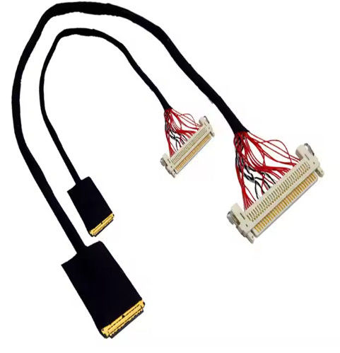 UL VW-1 Nennwert 300V 30-Pin-Anschluss LVDS-Kabelmantel mit AWG26-28 Kupferleiter und Entflammbarkeit