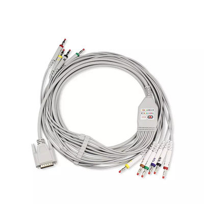Cardiotrack 12 Kabel für medizinische Geräte von Schiller, TPU-Ummantelung, 10-adriges EKG-Kabel