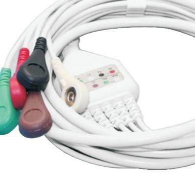 Knopf-EKG-Schnappkabel Physiotherapie-Elektrodenkabel OEM
