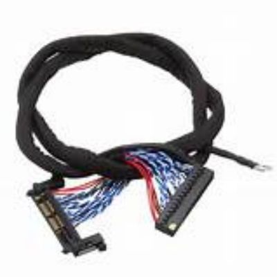 Schwarzes LVDS-Kabel mit einer dielektrischen Festigkeit von ≥ 1000 V/min und Kupferleitermaterial