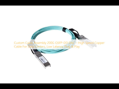Custom Cable Assembly 200G QSFP-DD DAC   High Speed Kupferkabel für Rechenzentren, niedrige Latenz, Plug & Play